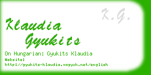 klaudia gyukits business card